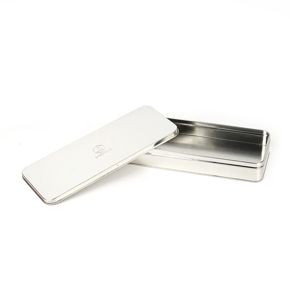 Custom Designer Blank Matte Thin Tin-empty Metal Packaging Tin Belt boxes