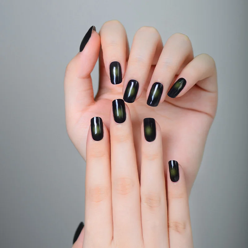 Private Label Uv Gel Semi Cured Nail Gel Stickers Glow In The Dark Strip Nails