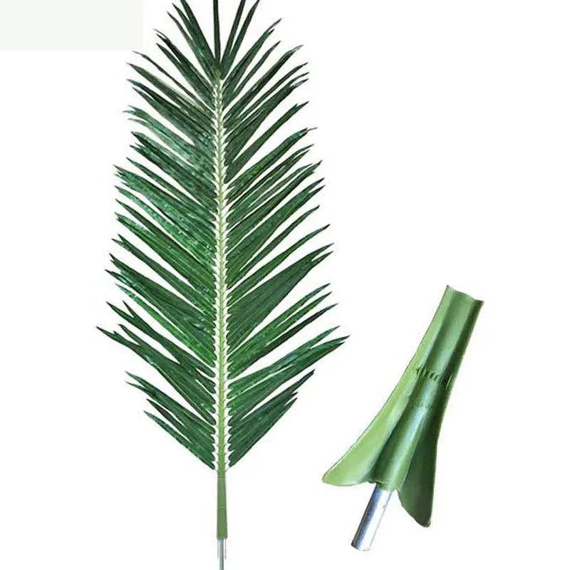 Factory Indoor Outdoor Big Faux Foliage UV Proof Fake Date Palm Tree Branches Leaf Artificial Palm Leaves For Coconut Palm Tree