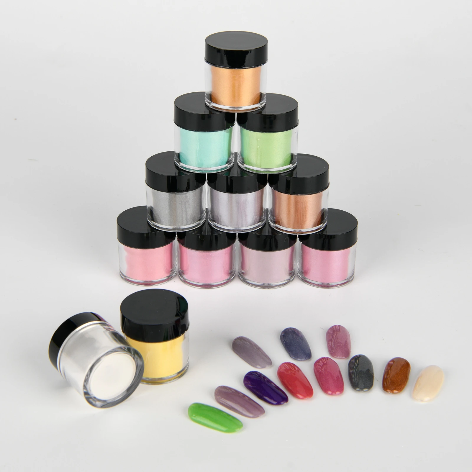 Private label 3 in 1 nail acrylic powder dipping powder easy apply glitter nail acrylic powder for nail