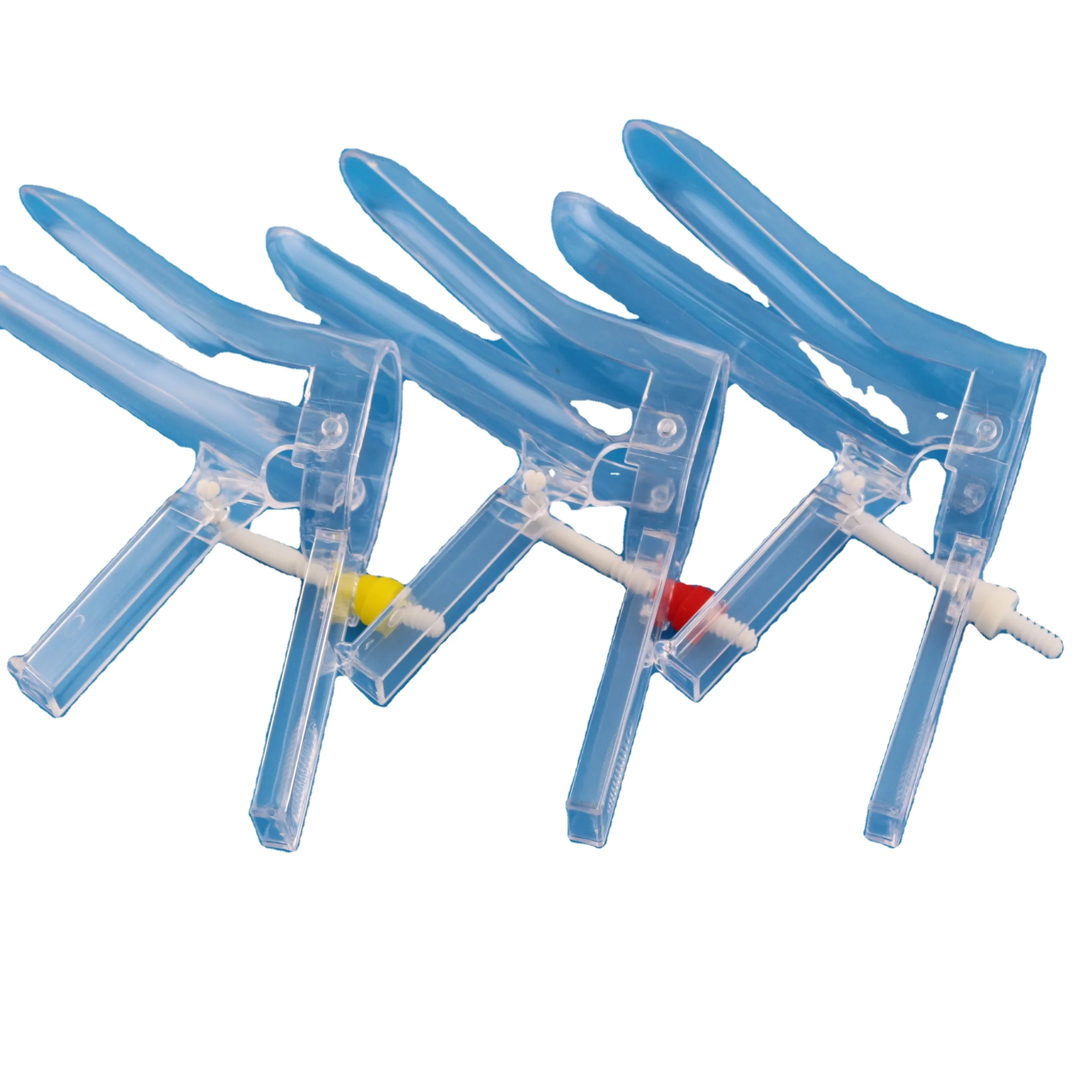 Gynecological exam tool transparent plastic Disposable vaginal speculum with middle screw