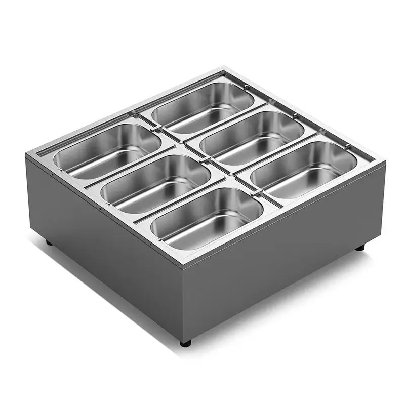 Food Warmer Set 6 Pots Food Display Warmer Snack Warmer Display Buffet Warmer Display Fast Food Warmer