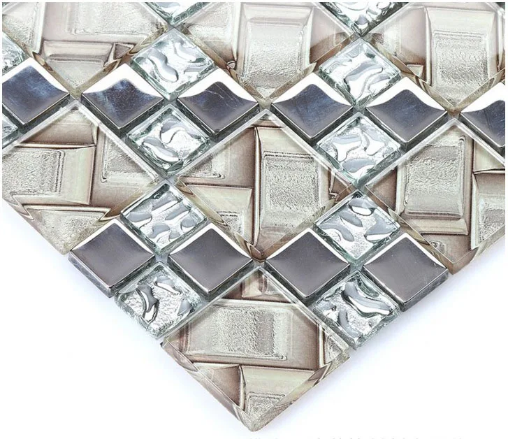Most Popular Crystal Glass And Metal Mosaics Tiles