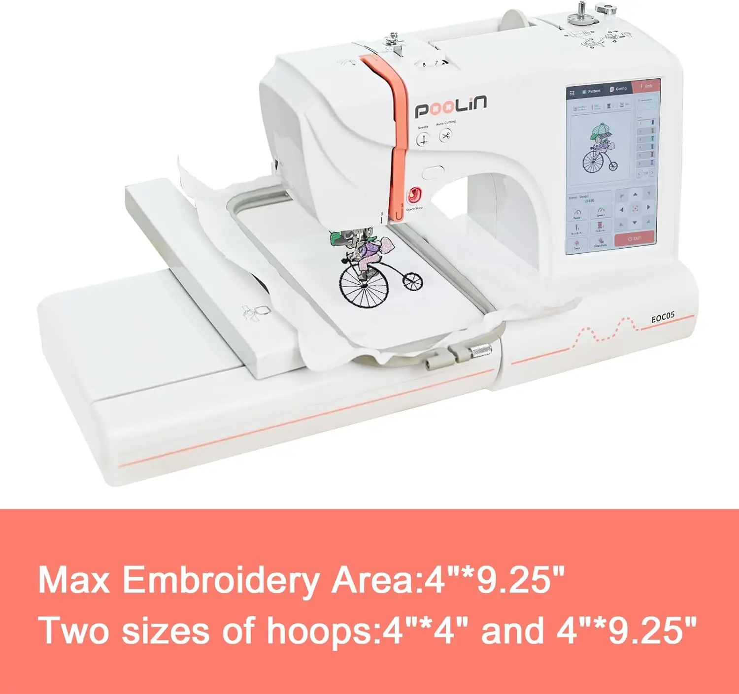 Poolin EOC05/Your LOGO Home use automatic cheap sewing and embroidery machine for beginners
