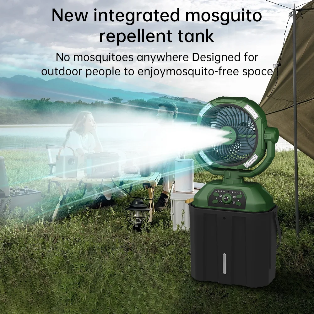 Personal Humidifier Air Conditioner Fan Air Cooler table outdoor rechargeable portable fan with remote with 6L water tank