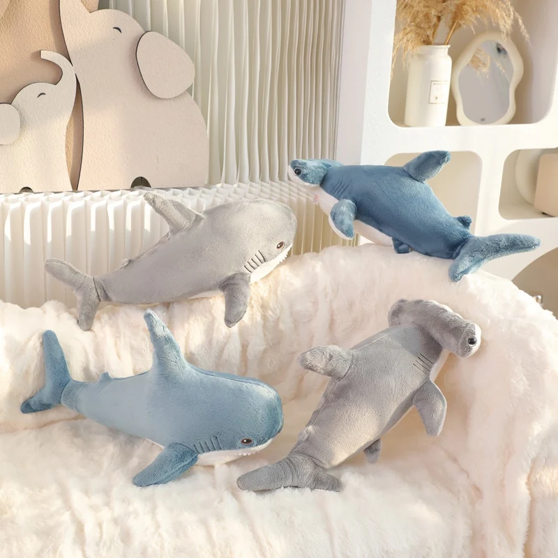 New Arrival Soft Plush Shark Shaped Toy Custom Plush Toy hammerhead shark Stuffed Animal Toys Bed Pillows Wholesale