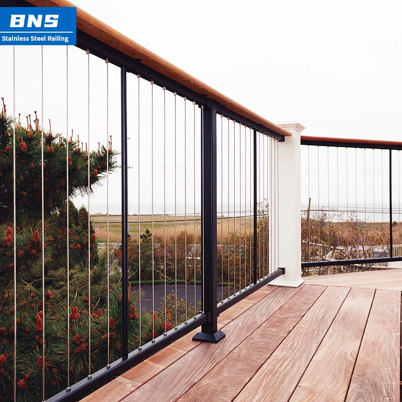 BNS Wholesale High Quality Stainless Steel Balcony Rope Cable wire railing for Architectural decoration balustrade veranda