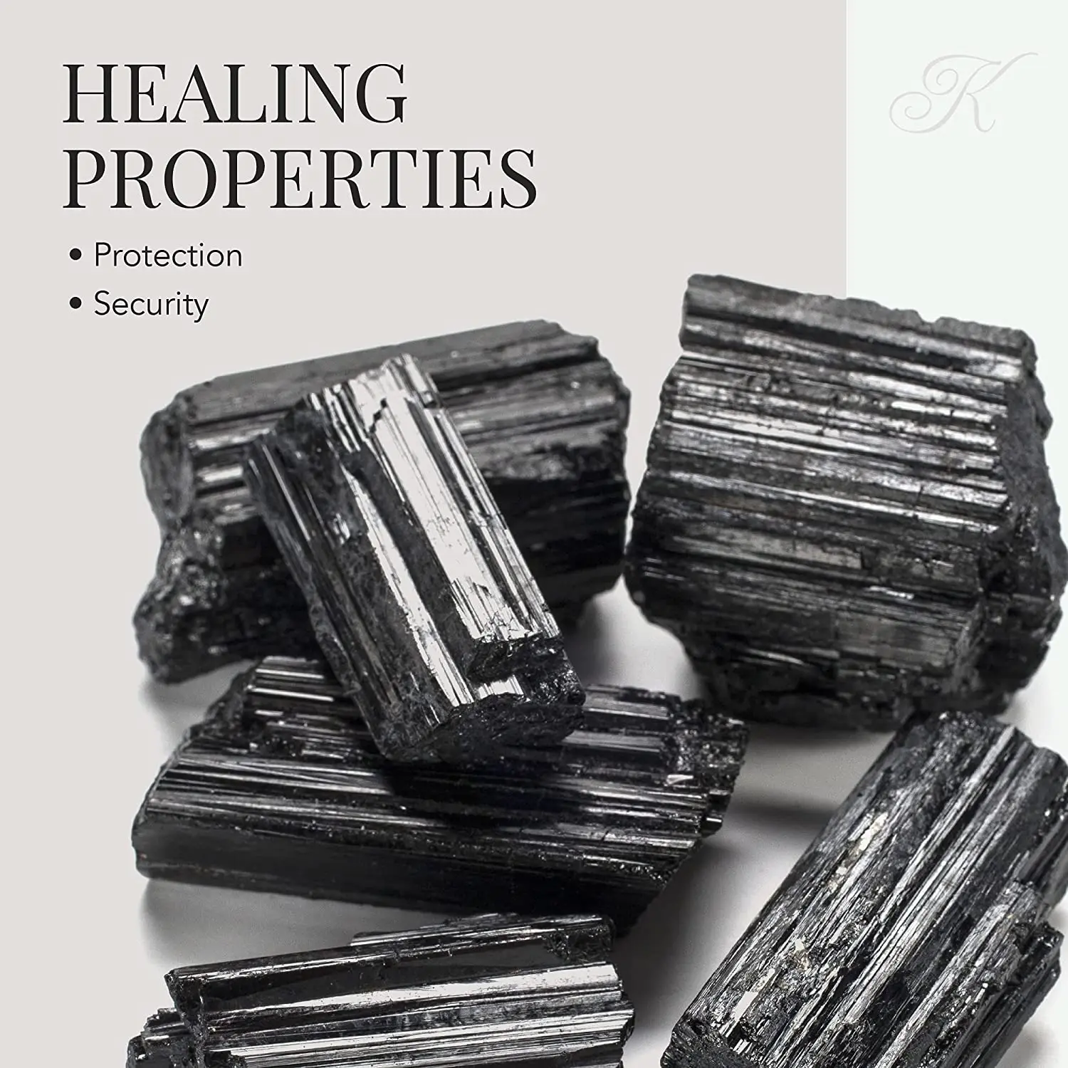 Black Tourmaline Bundle with Calming Purification Energy Turmalina Negra Schorl Reiki Healing Crystal for Protection Security
