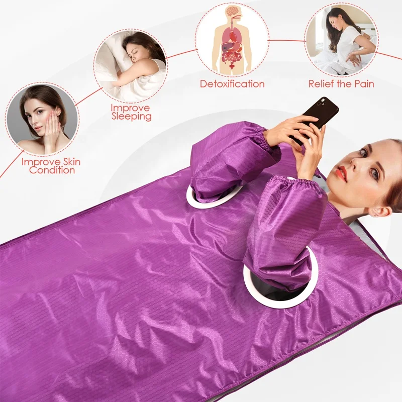 650W New Infrared Sauna Thermal Blanket Electric Body Spa Stretchable Hand Sleeve Design Digital sauna infrarrojo Blanket