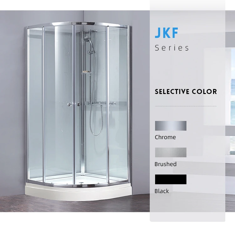 High Quality Plexiglass Retractable Sliding Bathroom Bypass Room Glass Fitting Kit Shower Door