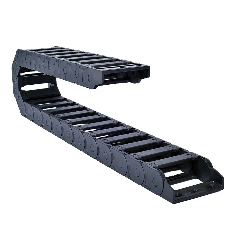 flexible cable tray drag chain black open type cable chain 25*103  25*77