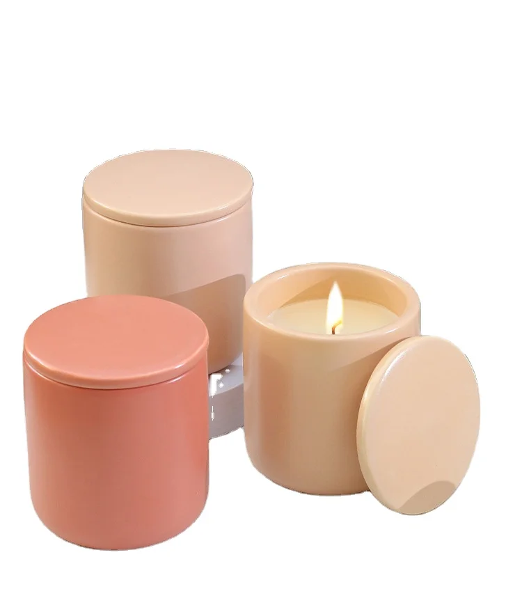 Custom Logo Creative Ink Splash Candle Cup Holdable Wax Ceramic Candle Holder