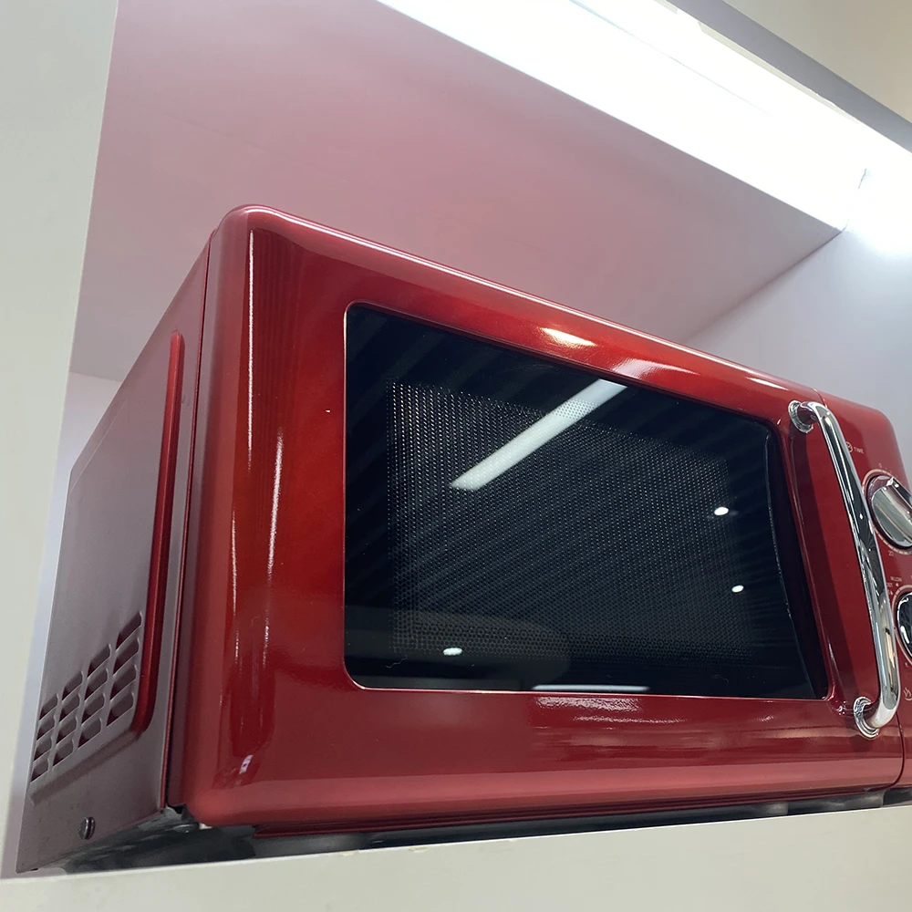 Коммерческий 20L Красный Нержавеющая сталь микроволновая печь для дома с ЖК-дисплеем кухня газовая плита печи