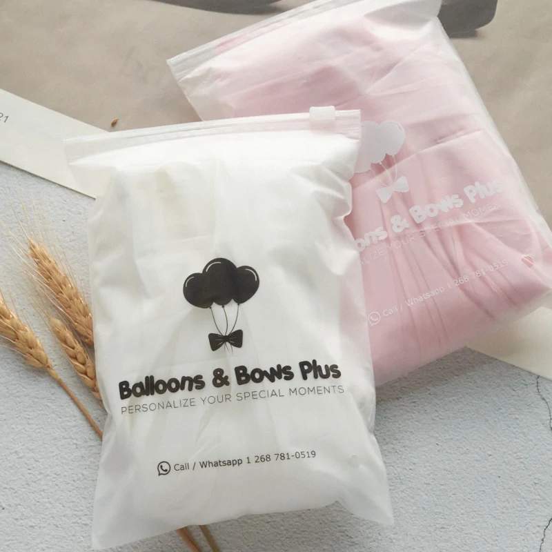 customized personality logo small mini transparent clear zipper plastic frosted zip lock packaging bag for cosmetics