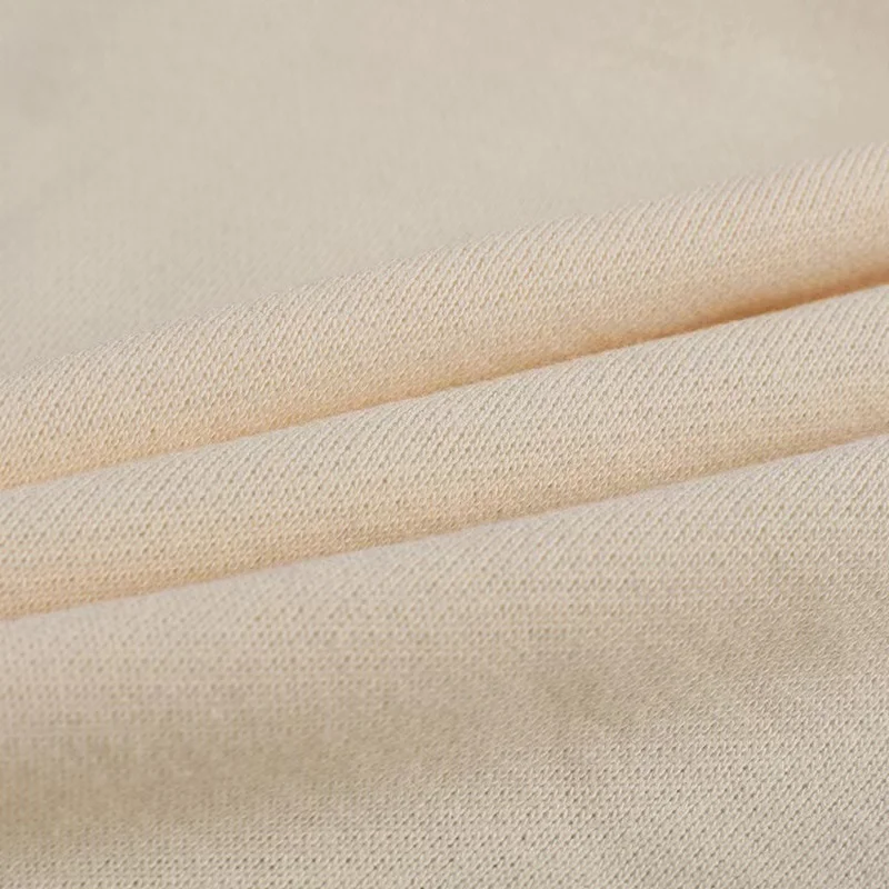 Boran Textile New Fashion Solid 50% Cotton 50% Polyester Material Knitted Fleece Fabric For Clothing 320GSM