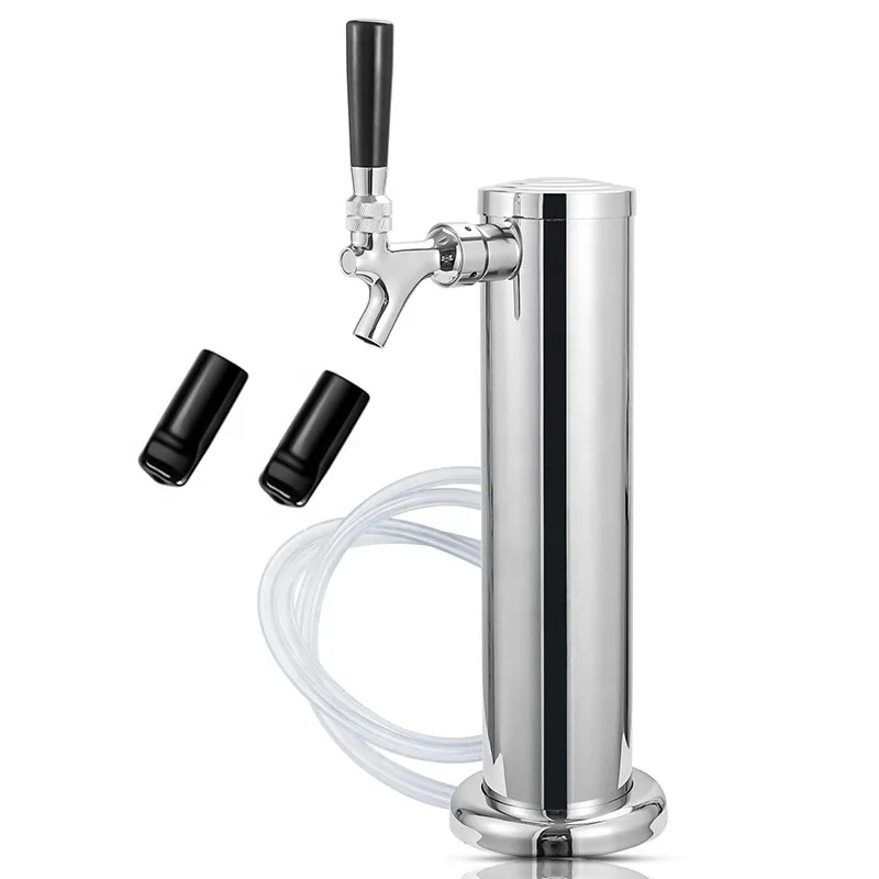 Super quality Stainless steel Triple beer tap , Chrome Triple Faucet Draft Beer Tower