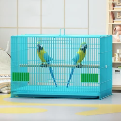Horizontal Sliding Iron Large Bird Cages Collapsible Easy Shipping Birdcage For Parrot Comfortable Stainless Steel Wire Cage