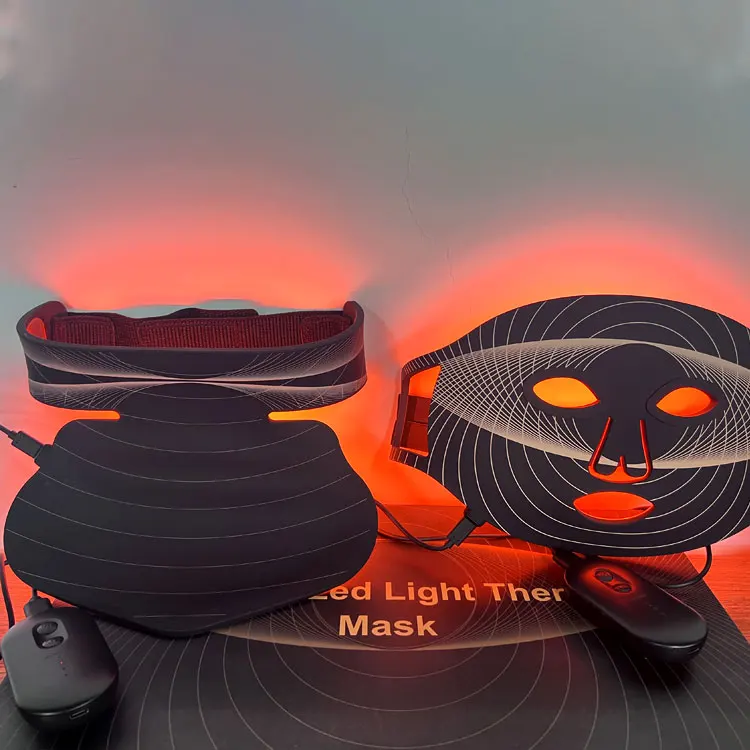 Korean 4 colors PDT Mask led light therapy pigment removal neck led face mask acne red light therapy led face mask