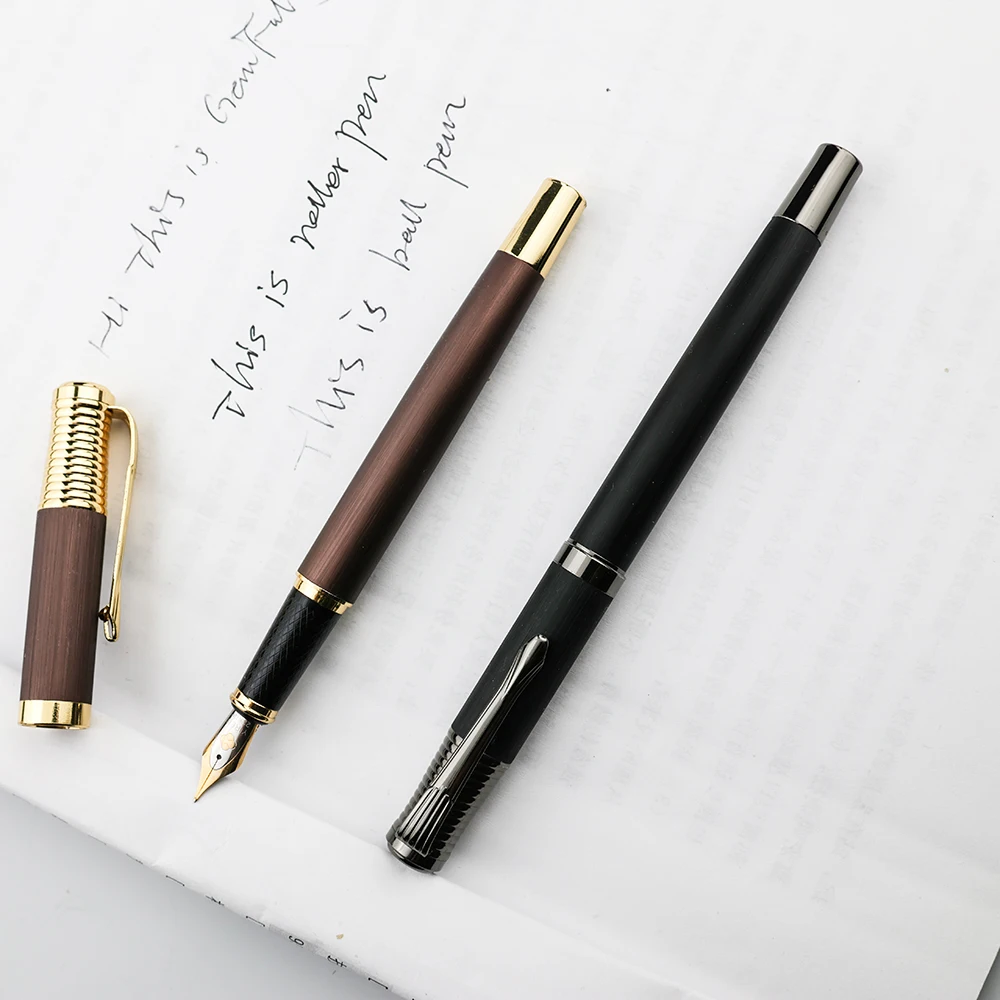 new stationery products 2024  luxury design laser engraving personalized pen heavy fountain pen of famous brands