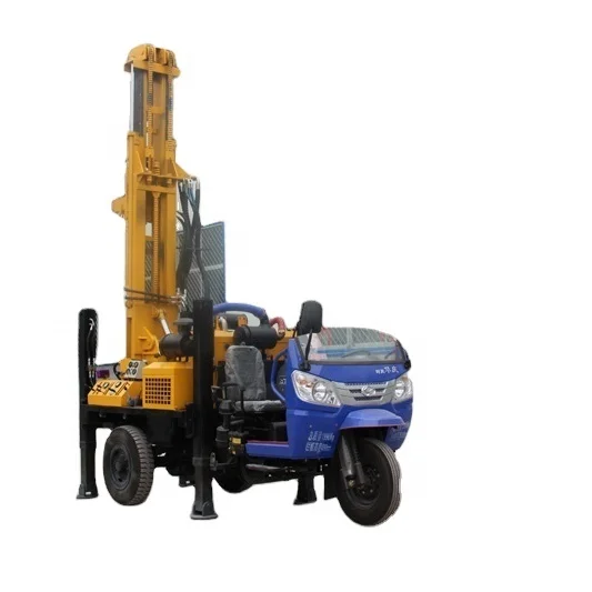 Good price of deep water well portable drilling rig tricycle truck for water well in india