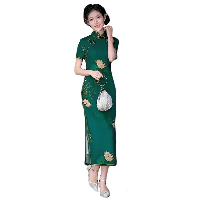 Wholesale 2024 Spring New Retro Republican Style Improved Qipao New Jacquard girls party dresses