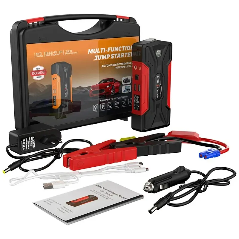 High Appearance Level car jump starter with air compressor Tool 28000mAh Powerful car battery starters 12V battery booster