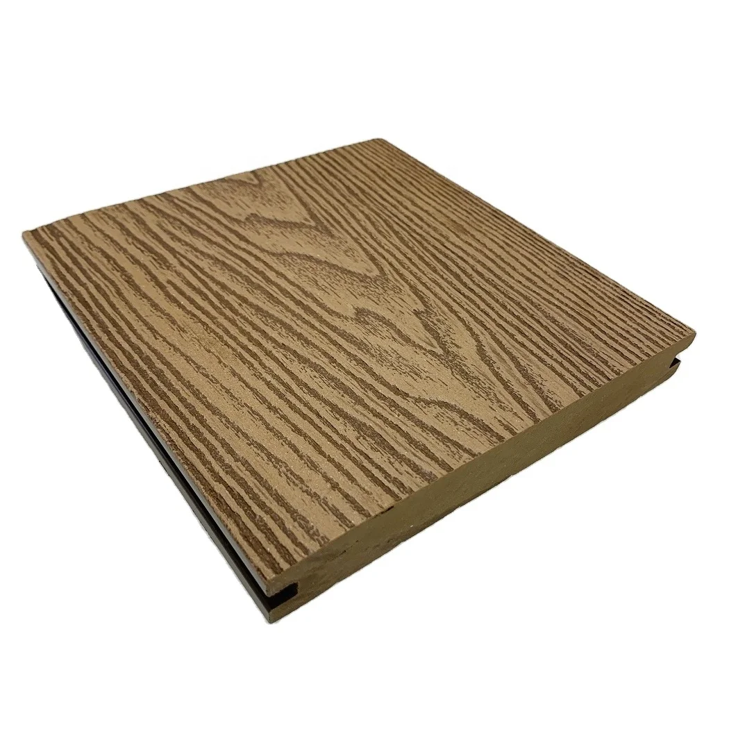 
High quality outdoor wood plastic composite flooring woodgrain wpc decking board 