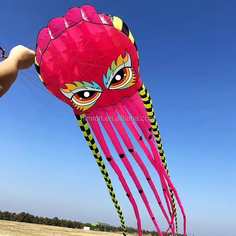 New Kite Software 6 Color Large Octopus Jellyfish 8m Large Adult Wind Resistant Easy Windy Outdoor Leisure Sport Kite