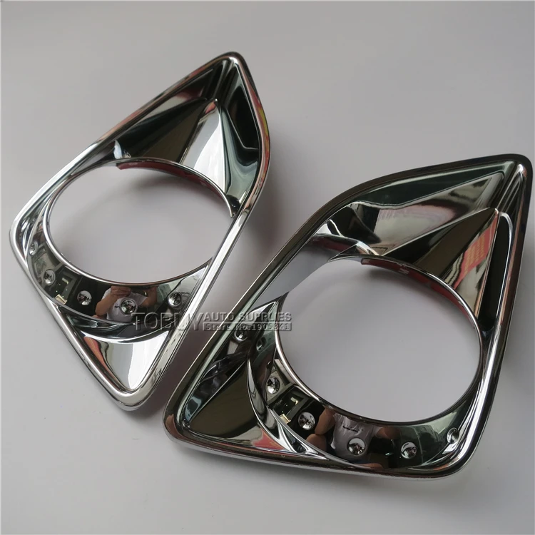 Car ABS Chrome Accessories for TOYOTA COROLLA 2007 2008 2009 2010 Head Fog Lamp Cover Modified Front Fog Light Frame Sticker