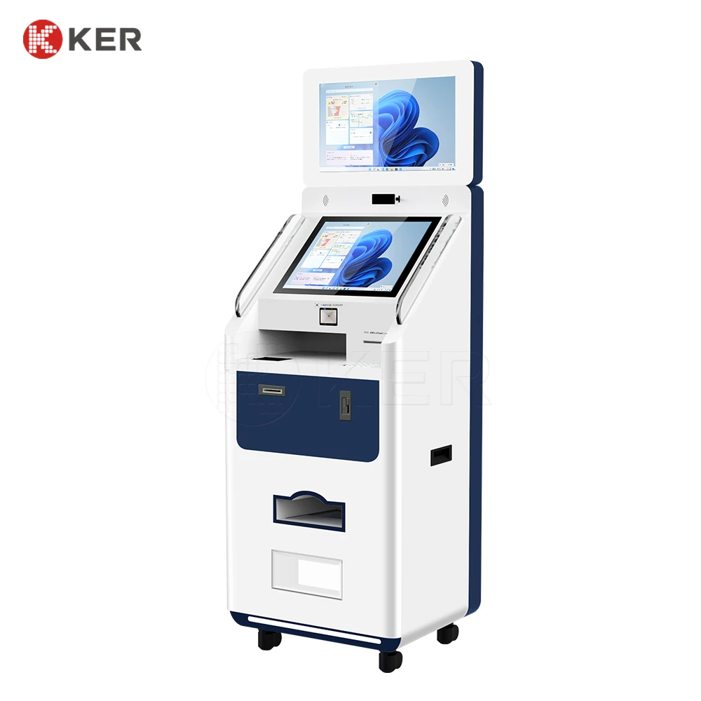 Dual Screen Document Printing Smart Multifunction Self Service Report Collect Terminal Kiosk government kiosk solution