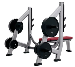 Comme rcial gym equipment strength lifting plates Life Fitness Machine Health Device Flat Bench With Storag