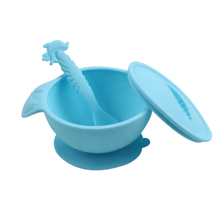 ONEQUAN Spill Proof Bowls for Toddlers, Suction Baby Bowls with Lids, Food Grade Silicone Bowls for Babies