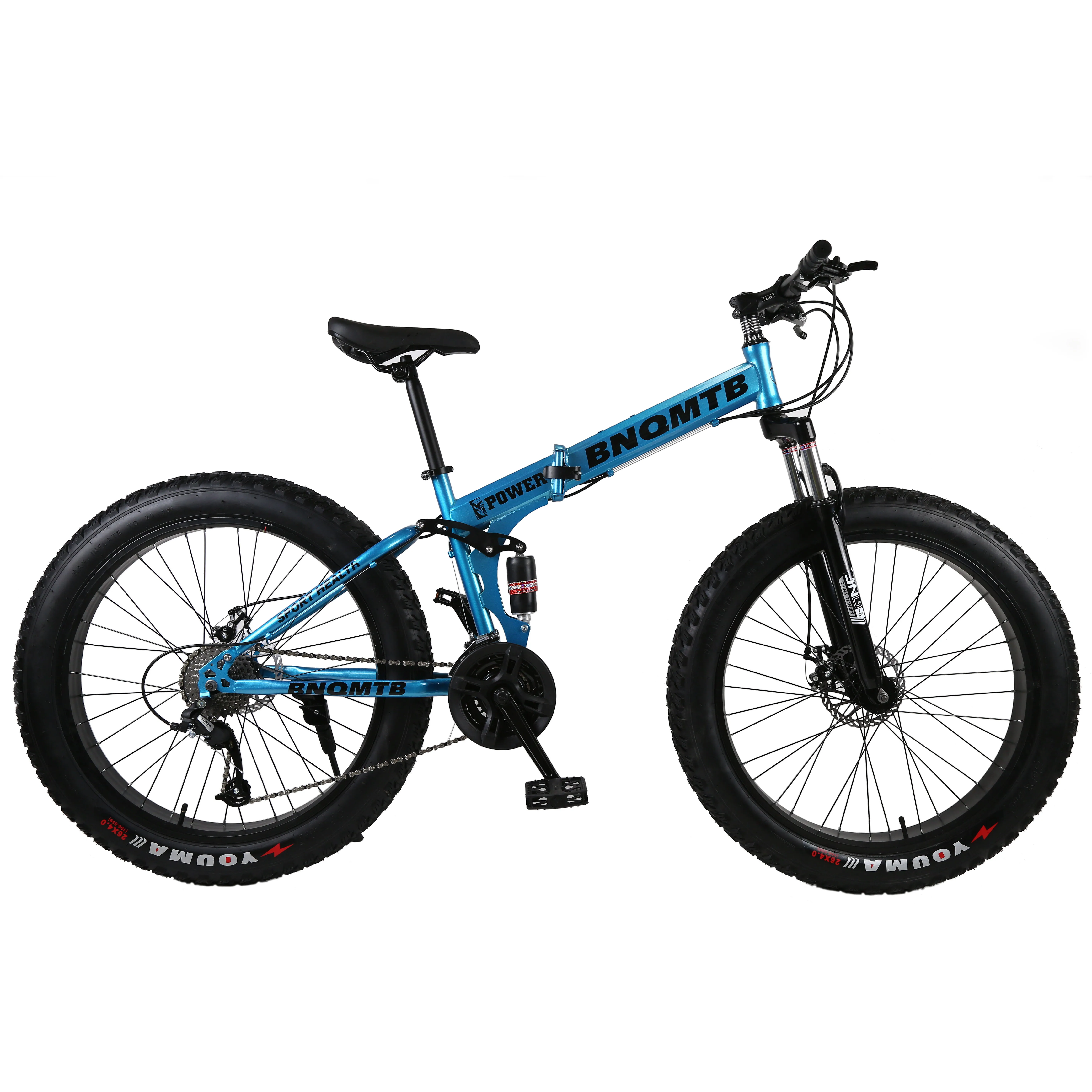 Factory-Made 26 Inch Carbon Rim Folding Beach Bike Steel Fork City Bicycle for Adults for Cycling on Snow Mountain