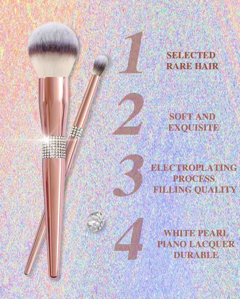 Custom logo 10PCS Professional Makeup Brushes Wholesale Synthetic Makeup Brushes Pink Brush Set Makeup