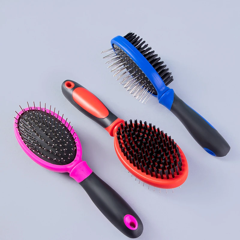Wholesale Multi-fuction Pet Hair Remover Brush Comb Double Sided Dog Massage Hair Brush Pet Grooming Brush