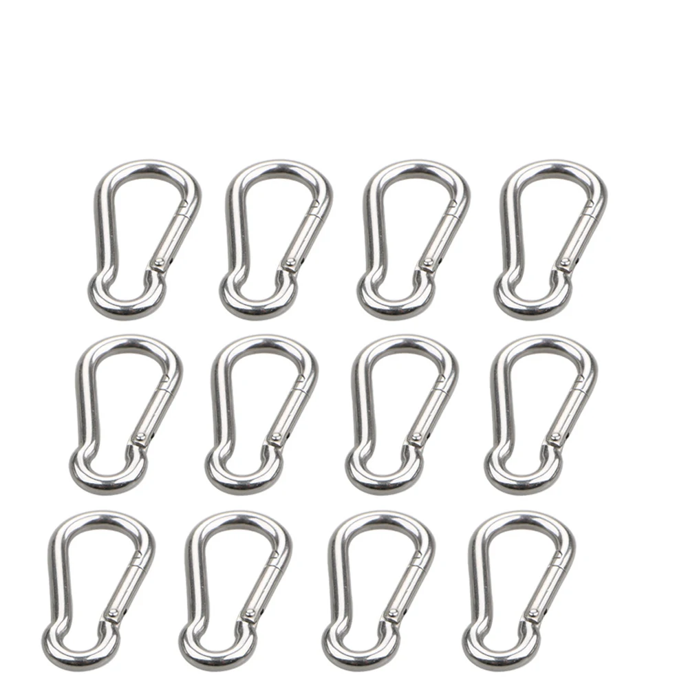 Wholesale Outdoor Hardware Rigging 304 Stainless Steel Carabiner Safety Buckle Small Spring Snap hook
