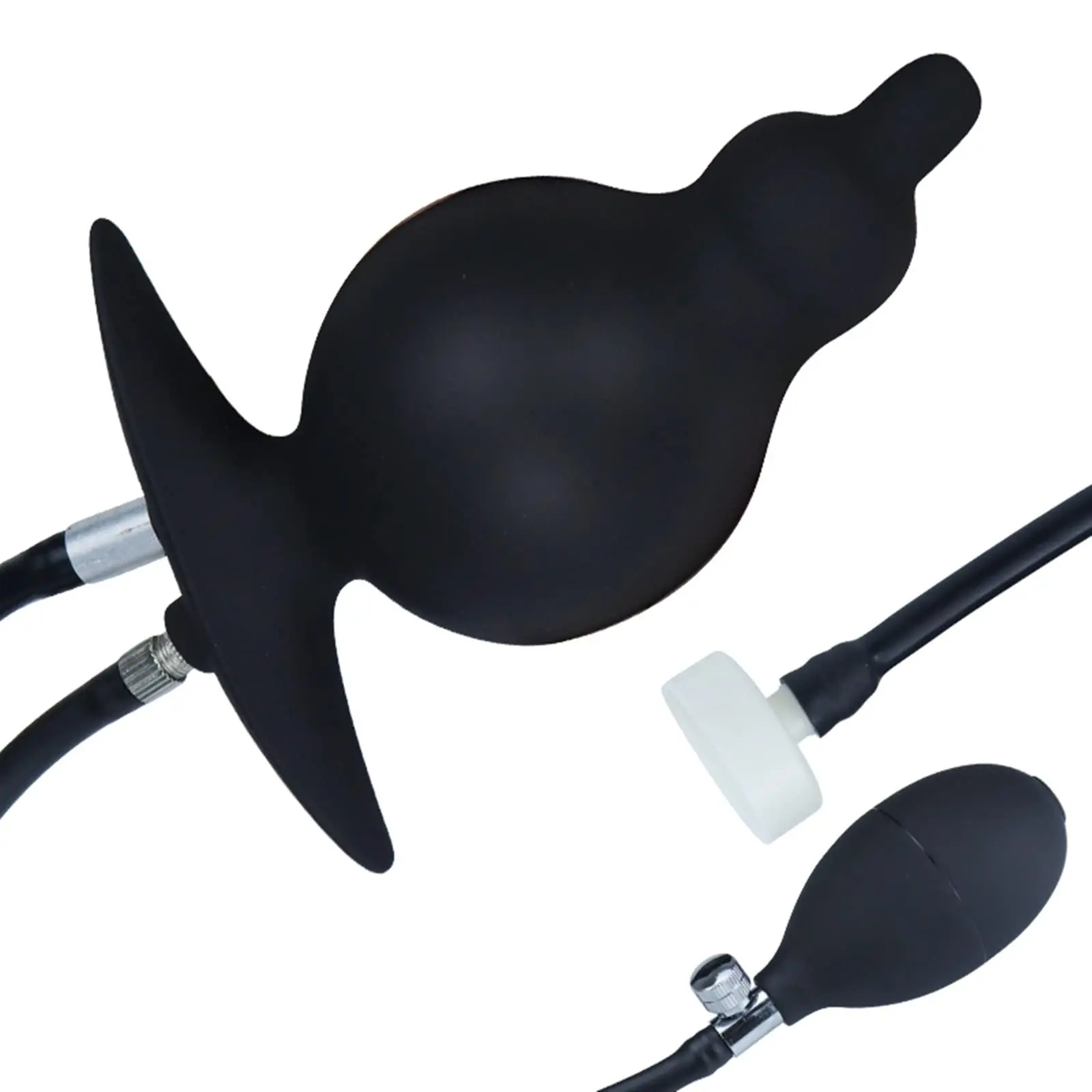Detachable Needle Large Silicone anel Adjustable Expansion bitt plugs enema Anal Buttplug inflatable but plug