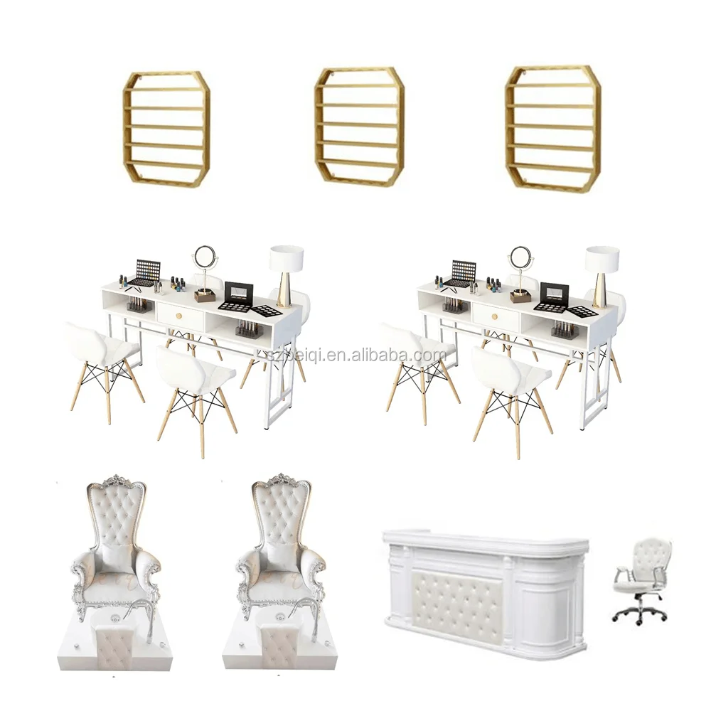 wholesale salon professional with factory price king green manicure nail chair with table set