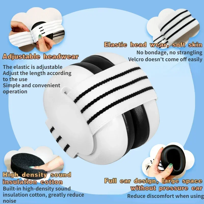 New Hot Baby earmuff Hearing Protection for Baby, Comfortable Baby Ear Muffs Headphones Against Hearing Damage & Improves Sleep