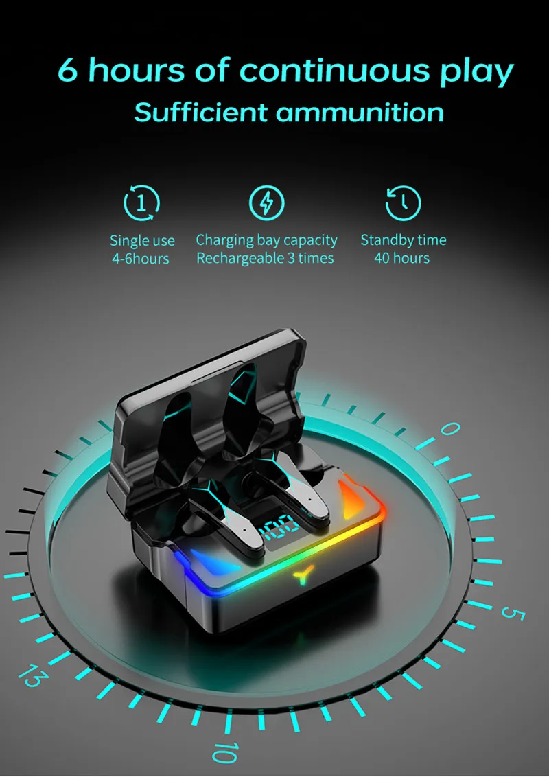 cheap anc tws active noise cancelling eradphones wireless gaming headphones x7