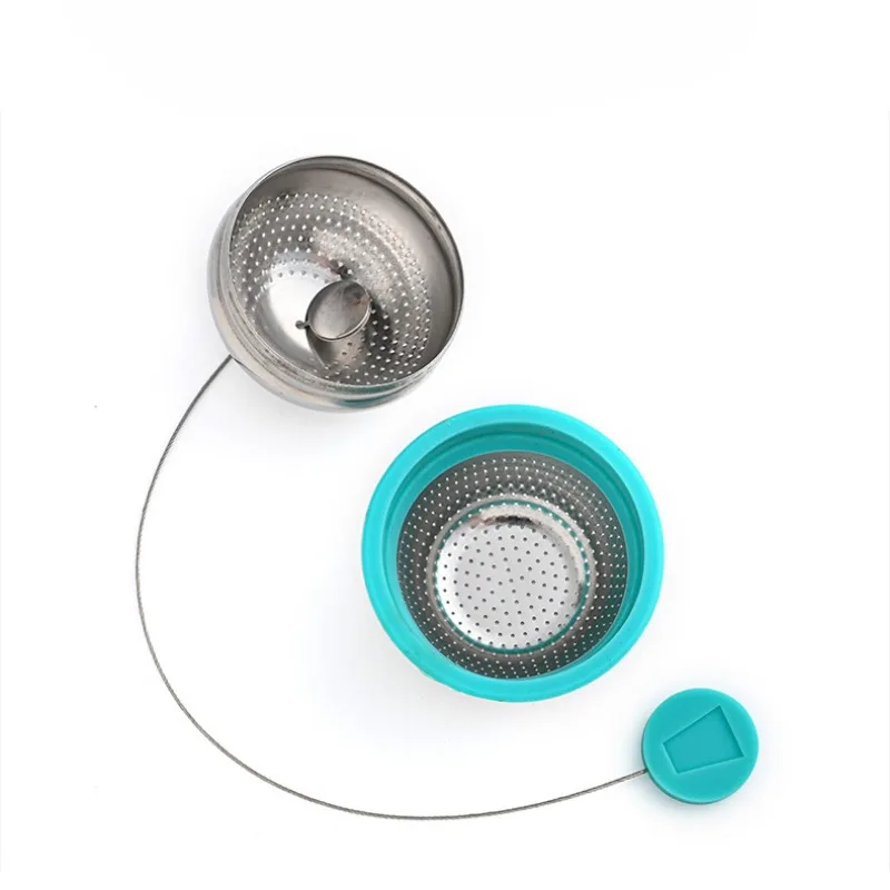 Ball Shape 304 Stainless Steel & Silicone Tea Ball Infuser for Loose Tea