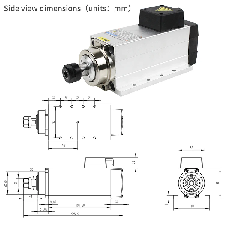 cnc spindle motor suppliers 2.2KW 18000rpm er20 spindle motor for woodworking machine