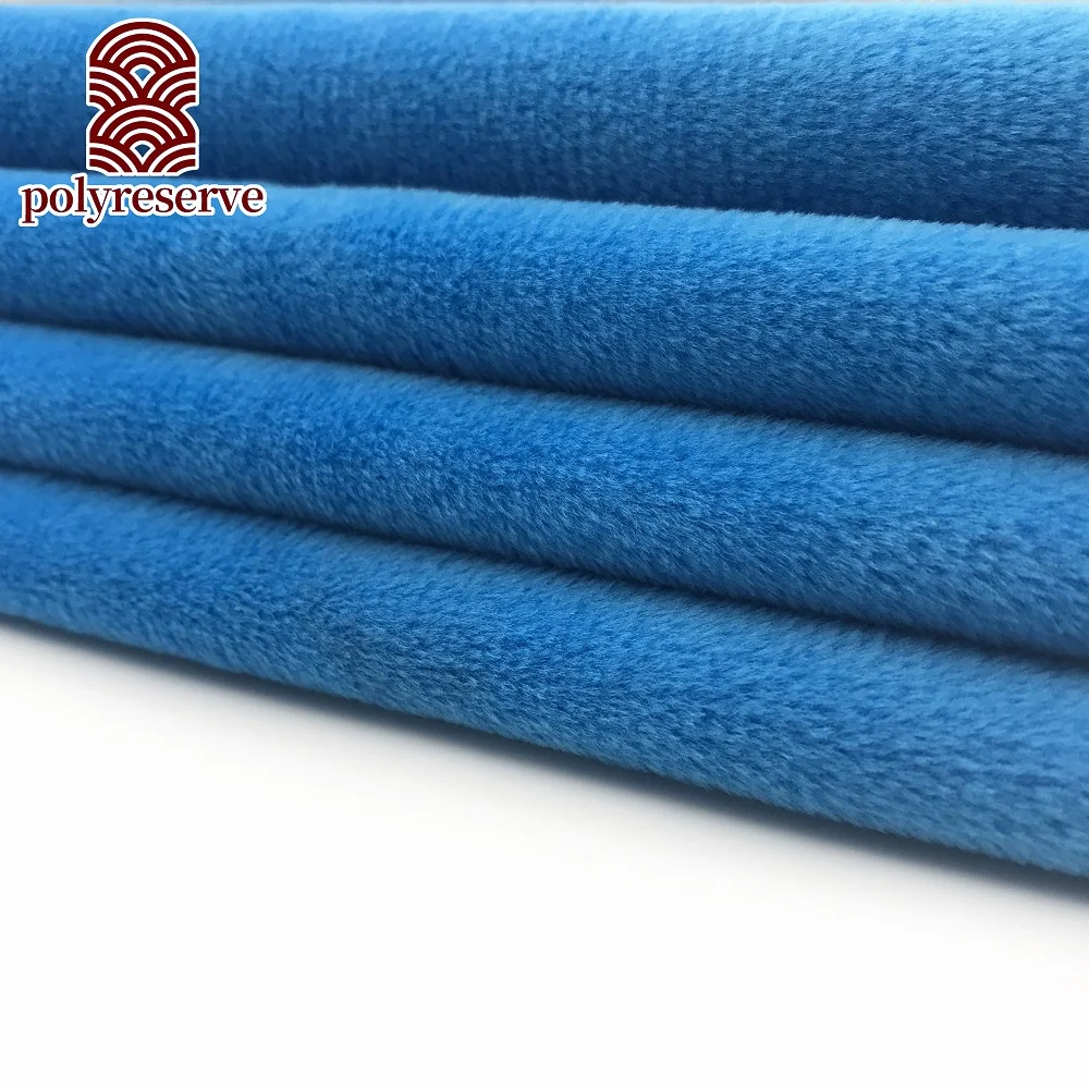 POLYRESERVE Plain Dyeing Crystal 100% Polyester Super Soft Velvet For Toy