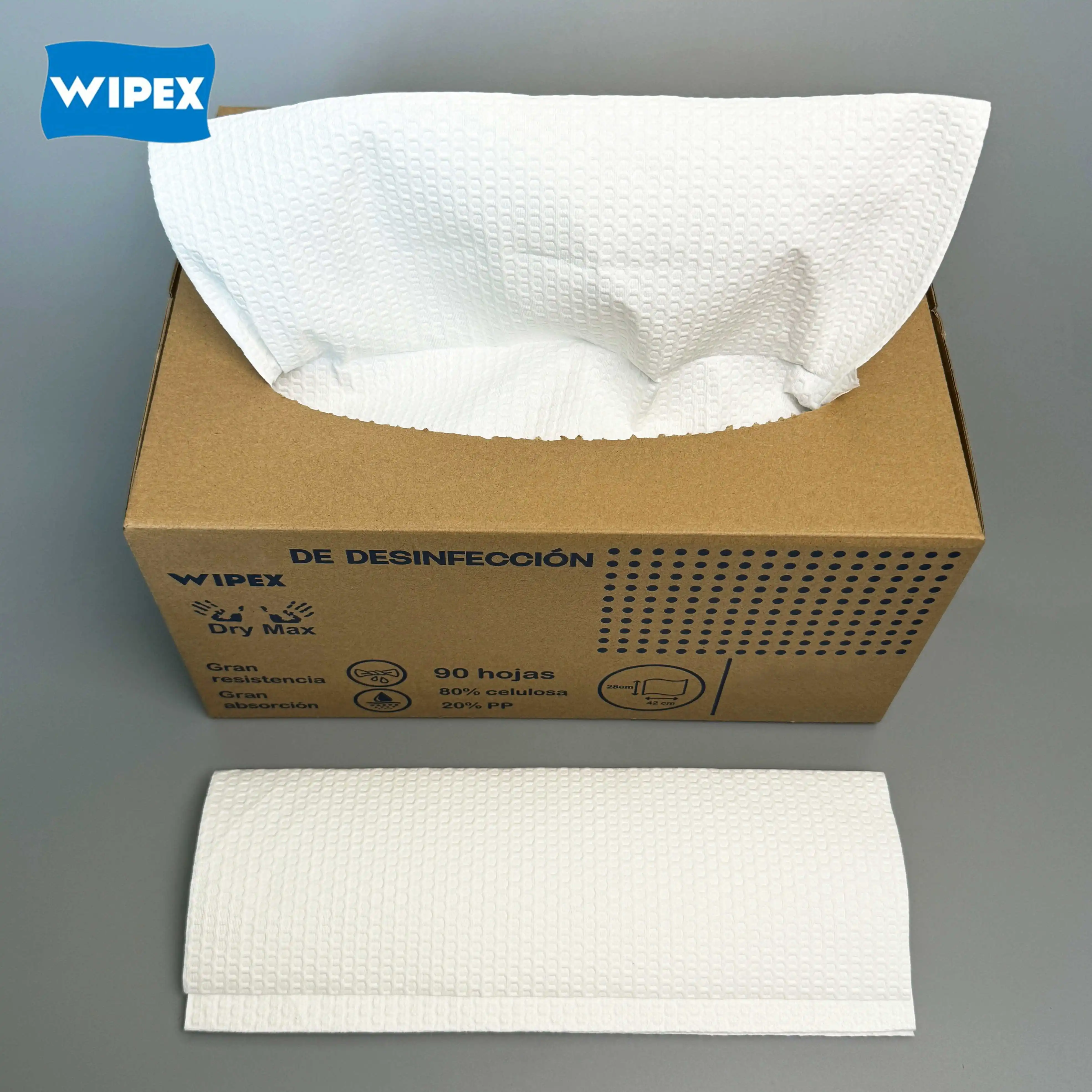 OEM 90pcs Lint Free Industrial Cleaning Dry Disposable Wipes Paper Sheets Heavy Duty Shop Towels In Box