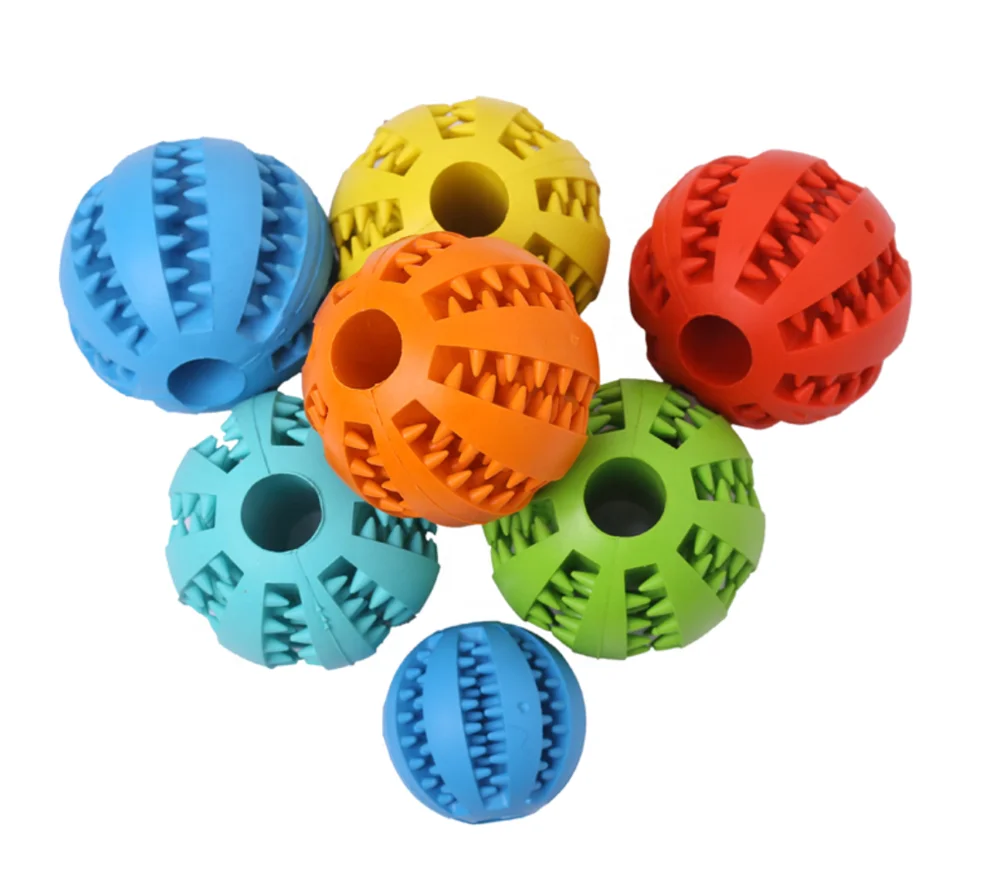 
Pet Soft Toy Funny Interactive Elasticity Ball , Rubber Dog Chew Toy For Dog Tooth Clean Ball 