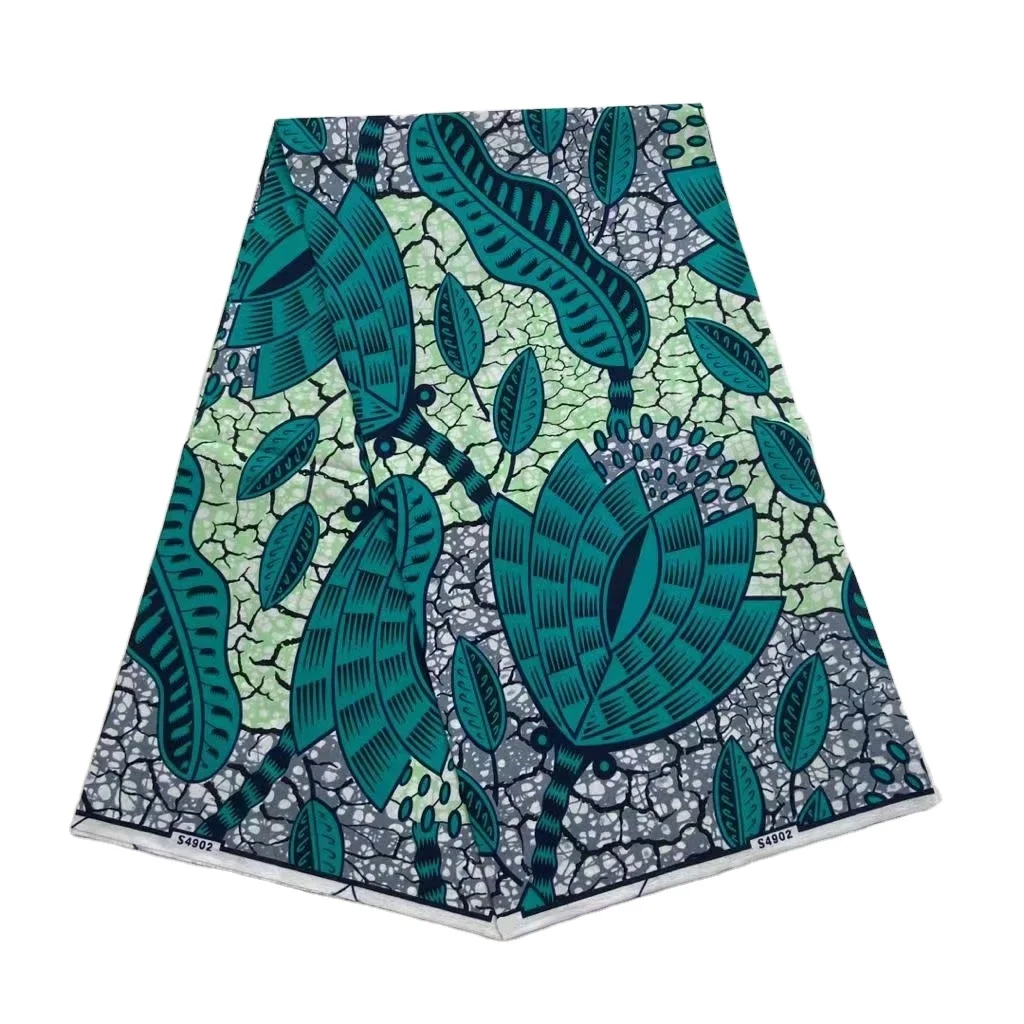 New 100% Cotton African Dutch Print Wax Fabric for Traditional Lady Dress Wax Print Super Fabrics