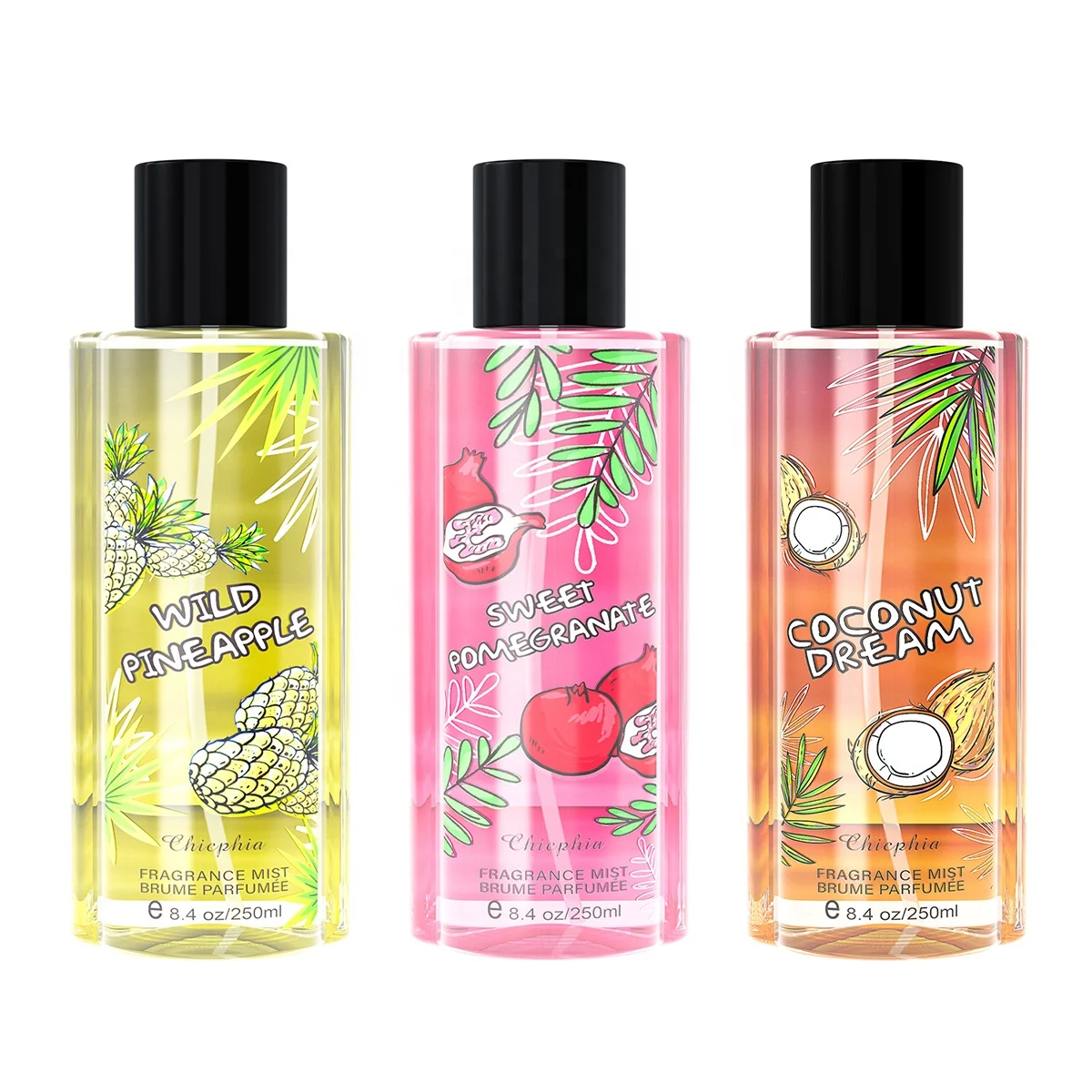 Chicphia made in China refreshing body splash body mist