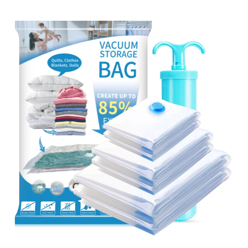 Factory Wholesale Price Customized  Transparent Vacuum Clothes Storage Bags