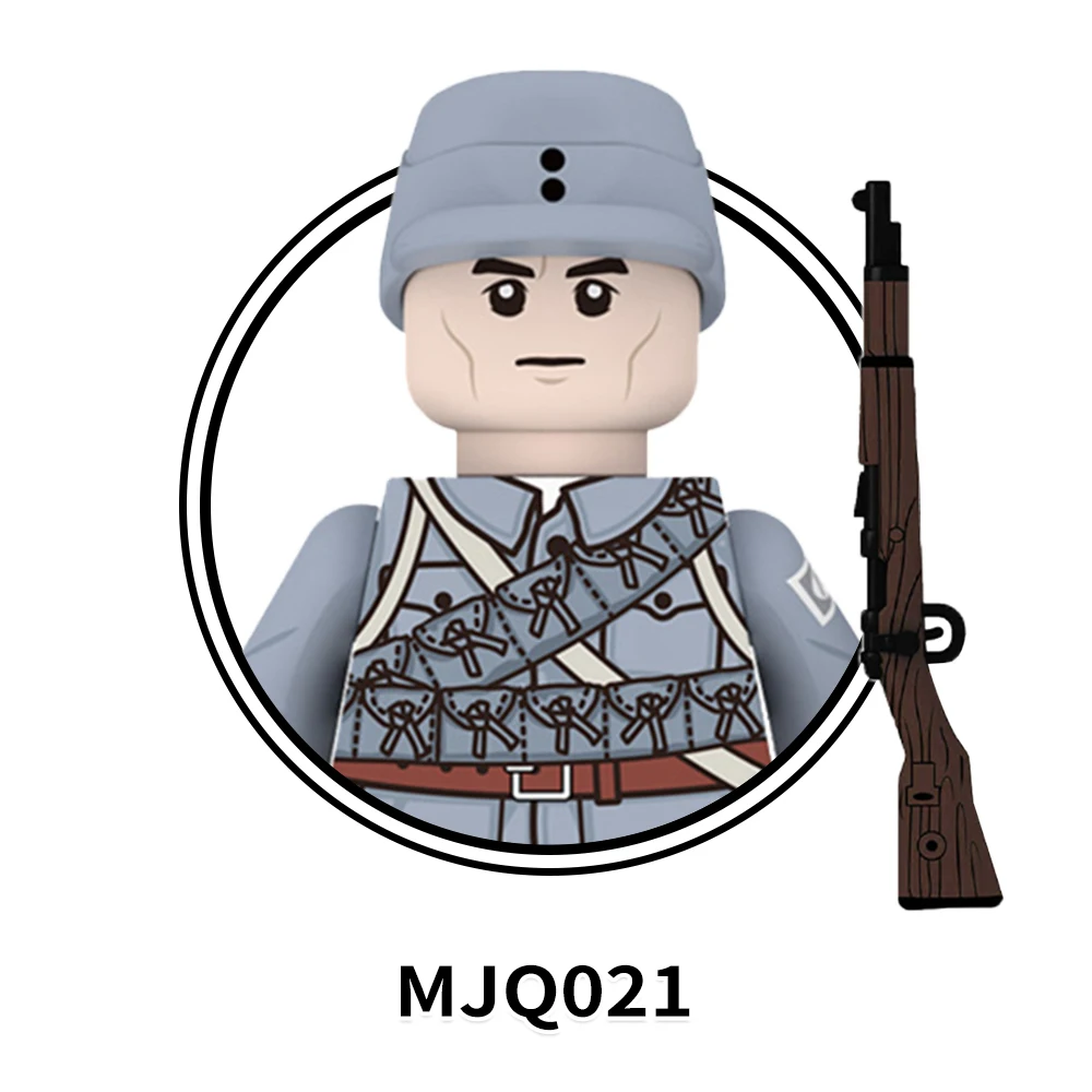 Military 1 World War II US German Italian French Japanese Soviet Soldiers Snow Tank Camo Paratrooper Building Blocks Kids Toys