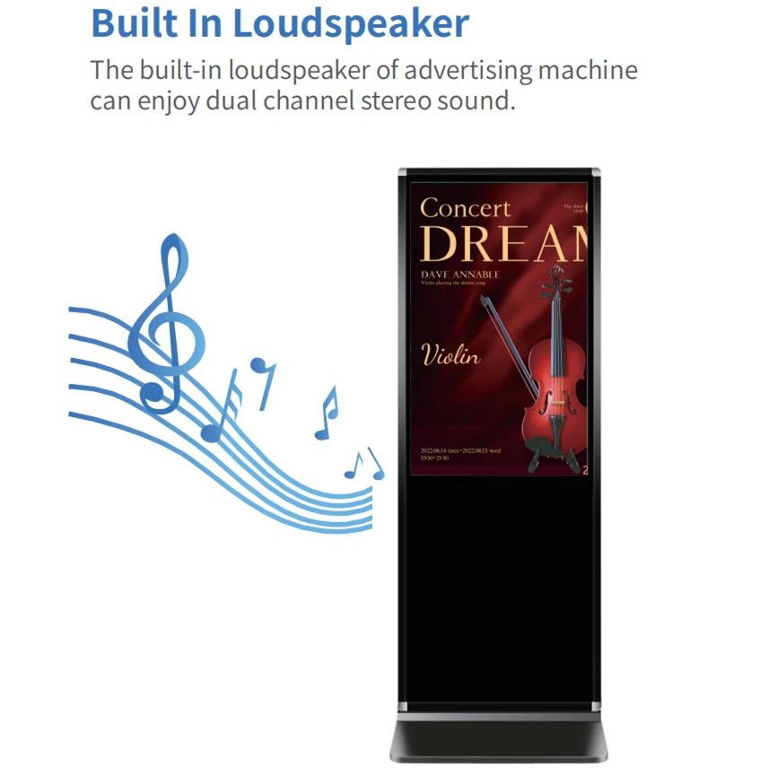 55 inch floor stand digital signage totem lcd multimedia touch screen led kiosk